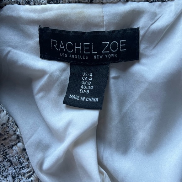 Rachel Zoe Black and White Blazer with Notched Lapel - Picture 2 of 2